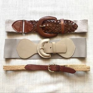 Vintage belt lot of 3